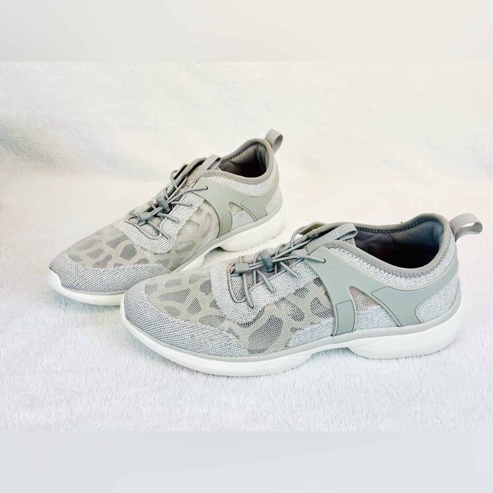 Vionic Women's Amalia Grey Metallic Mono Mesh Athletics Sneaker, US Size 11